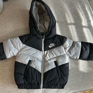Nike Size 18 Month Black and Gray Hooded Jacket